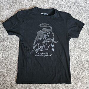 Tuner Cult Size Medium Ghost Logo Lamborghini Bull Black Short Sleeve Car Shirt